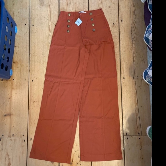 ❌SOLD❌AF sailor pants with gold buttons - Picture 2 of 3